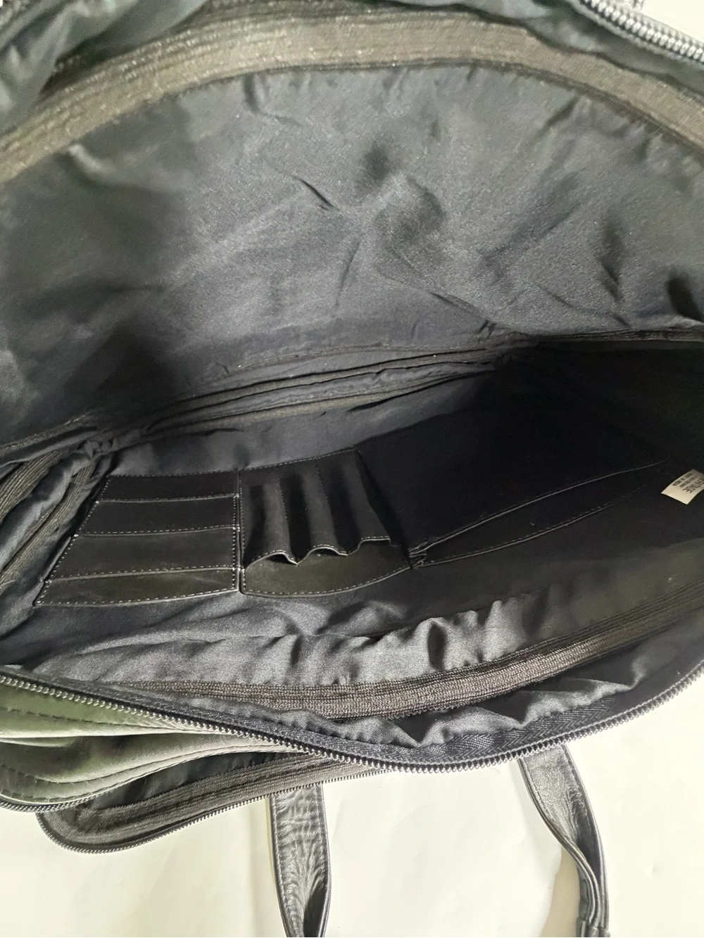 Vintage Heritage Black Leather Laptop Briefcase Messenger Bag Travel Organizer